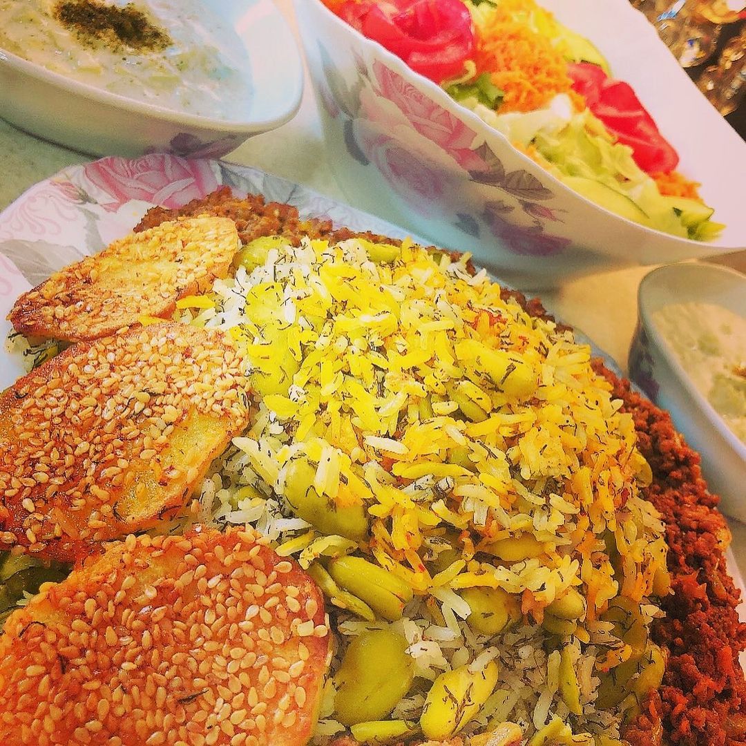 Hamburger persischer Art mit hausgemachter Sauce